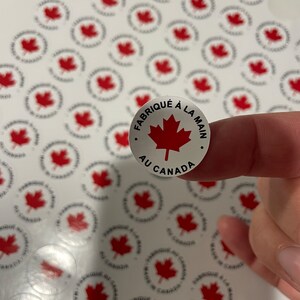 Adesivo feito à mão no Canadá - Criações de rótulos personalizados - Presentes feitos à mão - Criações de artistas - Lembranças