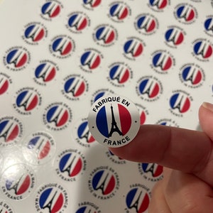 Autocollant Fabriqué en France - Etiquettes personnalisées créations - cadeaux fait main - créations d’artiste - souvenirs