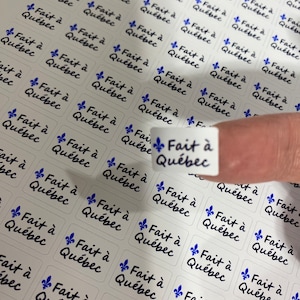 Autocollant Fait à Québec - Etiquettes personnalisées pour vos créations - cadeaux fait main - créations d’artiste - souvenirs du Québec