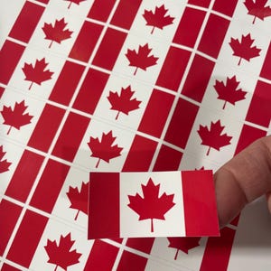 Adesivo de bandeira canadense - Feito no Canadá - Criações de rótulos personalizados - Presentes artesanais - Criações de artistas - Lembranças