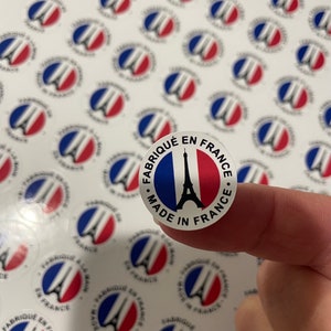 Autocollant Fabriqué en France - Made in France - Etiquettes personnalisées créations - cadeaux fait main - créations d’artiste - souvenirs