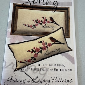 Wool Applique Pattern - Spring by Kim Zenk and Katie Hebblewhite for Granny's Legacy