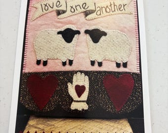 Wool Applique Kit - Love One Another designed by Sew Cherished (Wall Hanging)