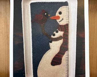 Wool Kit - Best Friends (Snowman - Cardinal) by Sew Cherished