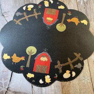 Wool Applique Kit Here a Chick There a Chick by Nutmeg Hare Pattern # 58