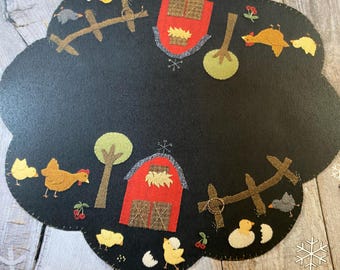 Wool Applique Kit Here a Chick There a Chick by Nutmeg Hare Pattern # 58