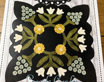 Wool Applique Pattern - Seaside Garden by Primitive Gatherings