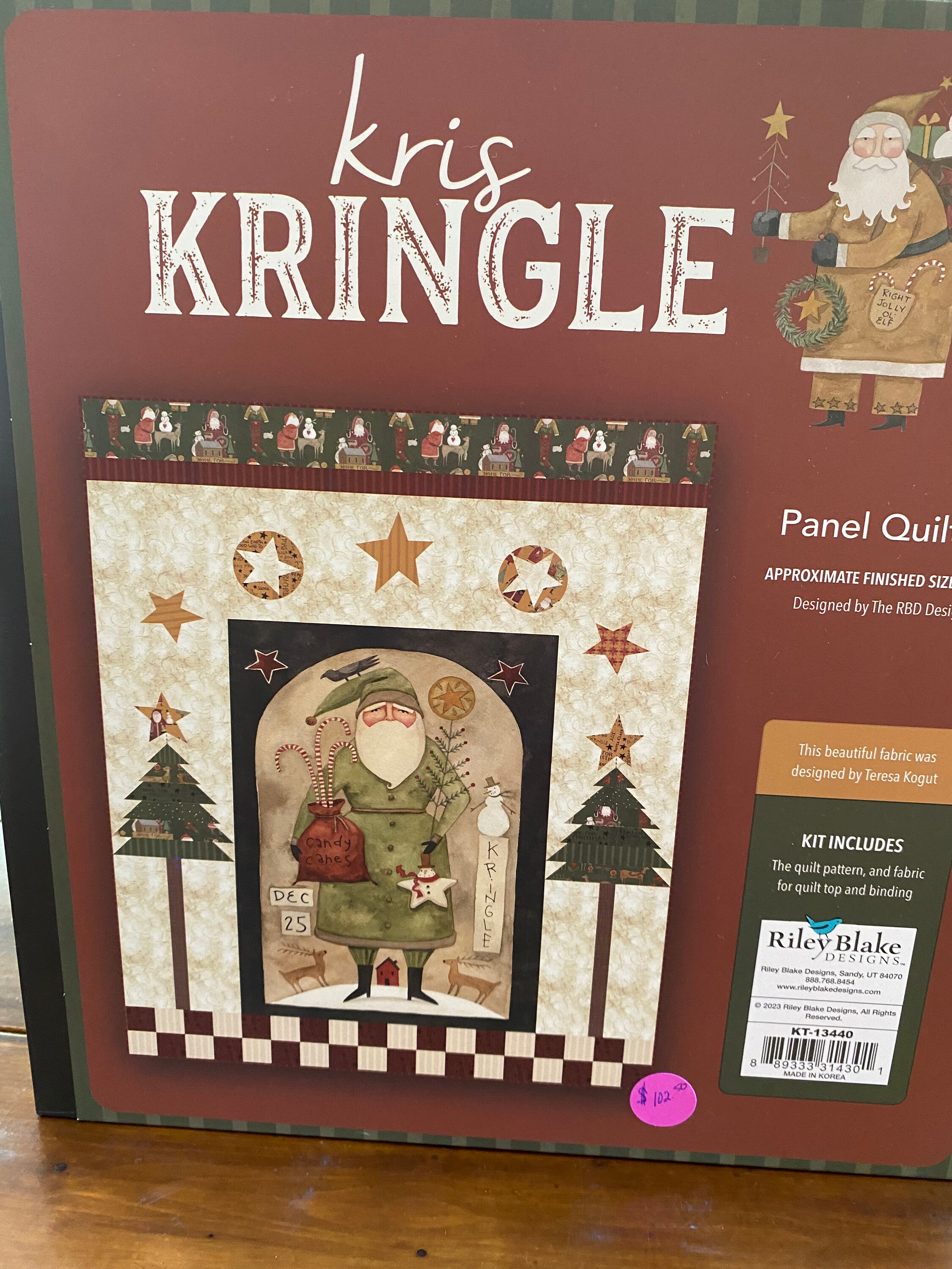 Kris Kringle Panel Quilt Kit by Teresa Kogut for Riley Blake Etsy