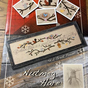 Wool Applique Pattern - A Great Power framed wall hanging by Nutmeg Hare