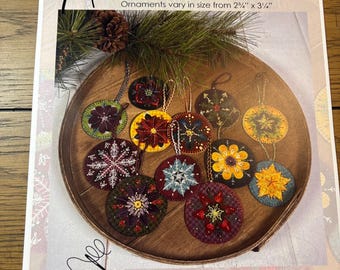 Wool Applique Pattern - Adornaments Christmas Ornaments by Granny's Legacy Patterns