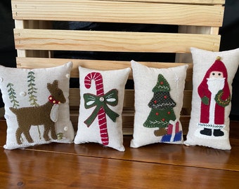 Wool Kit - Applique Set of Four Holiday Pillows Designed by Buttermilk Basin