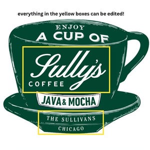 Customizable Coffee Shop Logo Template (Canva Editable)