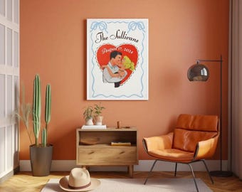 Vintage Valentinstag Poster | In Canva | bearbeiten Anpassbare Vintage Retro digitaler Download