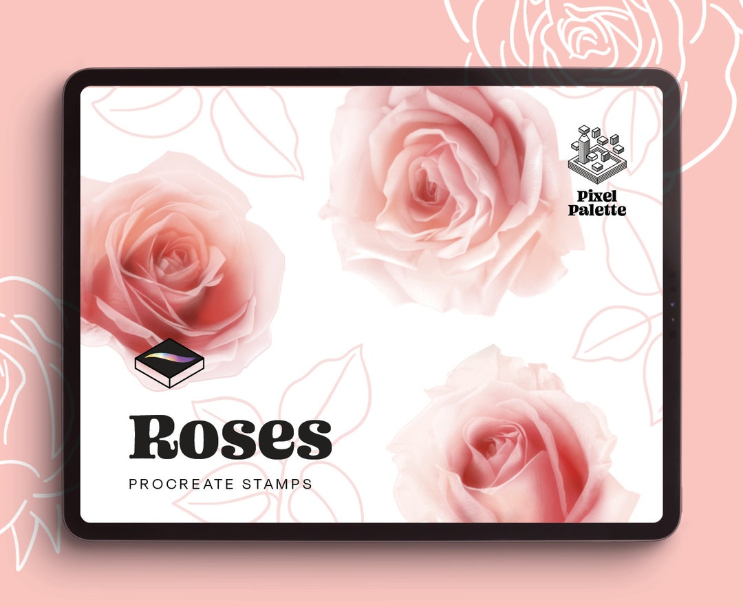 The Enchanting Rose Garden Procreate Stamp Set Floral Art - Etsy