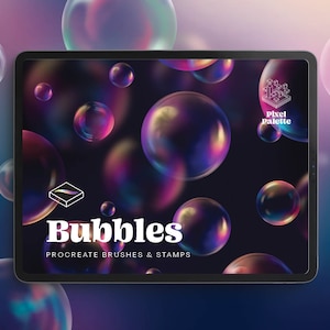 Procreate Bubble Brushes Collection: Stamps, Lettering, Highlights – Perfect for Whimsical Digital Art and Illustration