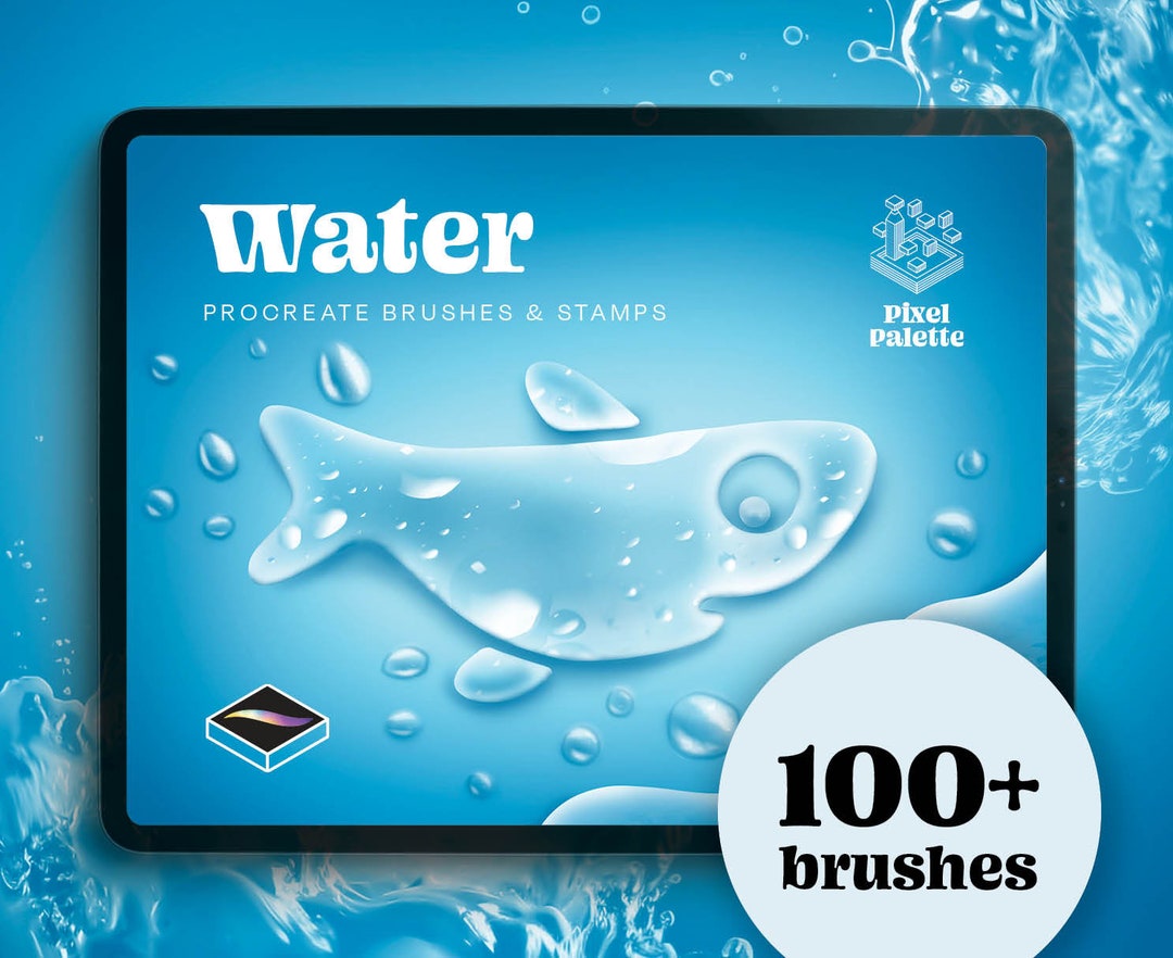 Procreate Water Brushes Collection Splashes Droplets Etsy