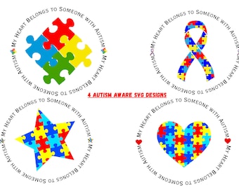 Autism Svg Bundle, Autism Awareness Svg, Autism Quote Svg, Au-Some Svg, Autism Mom Svg, Puzzle Svg, Autism Ribbon Svg, Puzzle Piece Svg