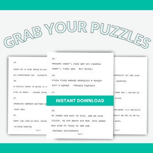 500 Printable Cryptogram Puzzle With Answers | Cryptoquote Printable ...