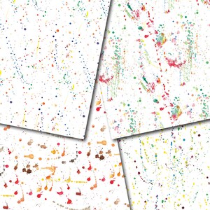 Digital Watercolor Splashes Seamless Paper Pack, 18 Printable Digital ...