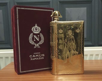 22k Gold Gilded Cagnac Camus Grande Marque Napoleon Decanter
