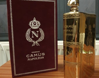22k Gold Gilded Cagnac Camus Grande Marque Napoleon Decanter