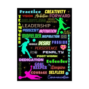18&quot;x24&quot; Girls Soccer STAND OUT Poster