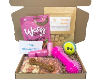 Dog Treat & Toy Gift Box,  Dog treat box, dog treats box, gifts for dogs, gift for dogs, dog birthday gift