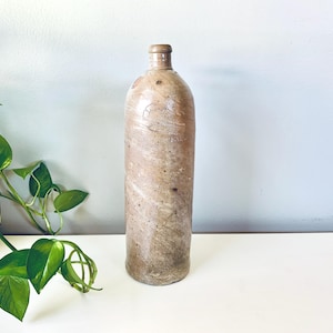 Antique German Salt Glazed Stoneware Mineral Water Bottle, Herzogthum Nassau