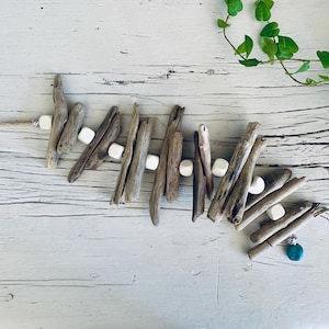 Driftwood Garland, Handcrafted Driftwood Decor