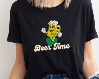 Retro Beer T-Shirt for Beer Lovers Vintage Beer Shirt Funny Drinking Shirt for Women Beer Shirts for Women Gift for Drinking Buddy