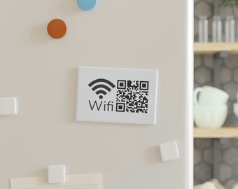 WiFi QR Code Button Magnet | Personalised WiFi Sign