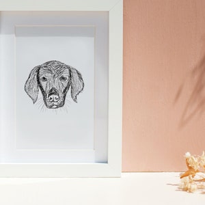 Golden retriever line art