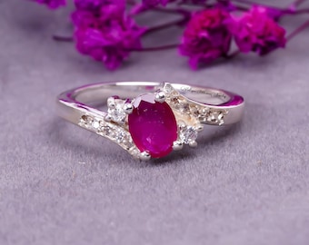Natural Ruby Ring, Ring For Women, Ruby Ring, Gemstone Ring, Ruby Jewelry, Genuine Ruby Ring, Anniversary Ring, Purpose Ring For Her