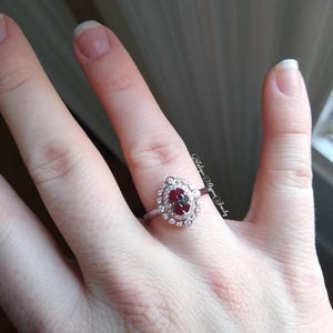 Vintage Alexandrite Ring- Sterling Silver Alexandrite Engagement Ring For Women- Promise Ring- June Birthstone- Anniversary Birthday Gift