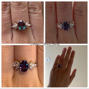 Alexandrite Ring- Alexandrite Engagement Ring- Promise Ring Color Changing Gemstone June Birthstone- Birthday Gift For Her