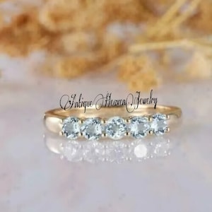 Aquamarine Engagement Ring Aquamarine Ring Promise Ring Vintage Aquamarine Ring Birthstone Ring Sterling Silver Ring Solid Silver Ring