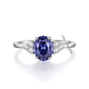 Natural Tanzanite Blue Tanzanite Ring Unique Tanzanite Ring Solid Silver Ring Stylish Women Ring Tanzanite Wedding Ring December Birthstone