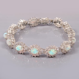 Ethiopian Opal Sterling Silver Bracelet, Dainty Opal Bracelet, Genuine Opal Silver Bracelet , Opal Bracelet, Minimalist Gift for her