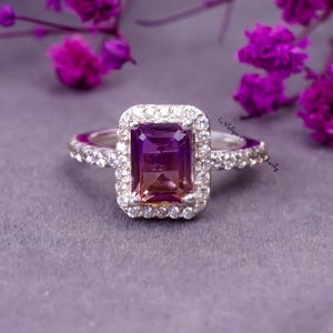 Ametrine Ring, 925 Solid Sterling Silver Ring, Multi Color Ametrine Quartz Gemstone Ring,  Women Ring