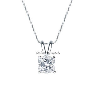 Minimalist Necklace / Solitaire Necklace / CZ Prong Necklace Sterling Silver / Dainty Solitaire Necklace / Solitaire Cz / Floating CZ