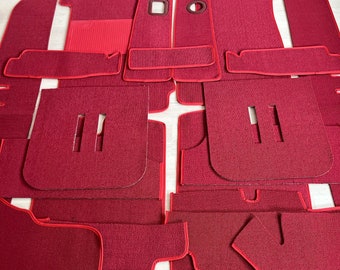 Mercedes W113 Pagode 230SL 250SL 280SL Manual + automático Alfombra LOOP 20 piezas ROJO-BORGOÑA