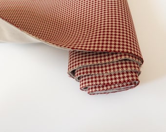 PORSCHE "Pepita" Asientos Tapicería de Tela para Coche BURDEOS/BLANCO (1963 a 1973).