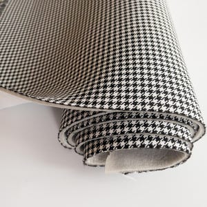 PORSCHE &quot;Pepita&quot; Seating Fabric Car Upholstery BLACK/WHITE (1963 to 1973).