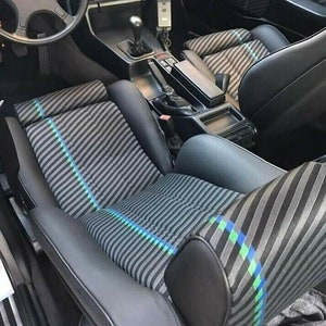 voor E30 interieur stoffering stoffen bekleding Bmw E30 E36 E34 E21 E28 M3 M5 groen/blauw