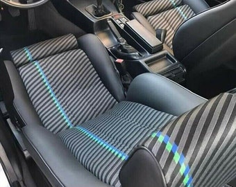 for E30 interior seat cloth fabric upholstery  Bmw E30 E36 E34 E21 E28 M3 M5 green/blue