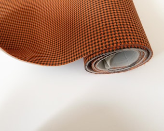 PORSCHE "Pepita" Asientos Tapicería de Tela para Automóvil NARANJA/NEGRO (1963 a 1973).