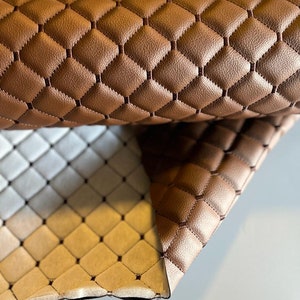 Faux Leather Fabric Foam Quilted PALOMİNO COLOR Car Seat Upholstery