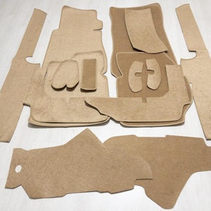 Floor Carpet Set Loop for Mercedes W123 Sedan Velour Floormat 15 Pieces PALOMINO