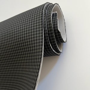 PORSCHE &quot;Pepita&quot; Seating Fabric Car Upholstery BLACK/GRAY (1963 to 1973).