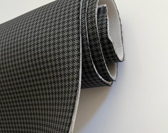 PORSCHE &quot;Pepita&quot; Seating Fabric Car Upholstery BLACK/GRAY (1963 to 1973).